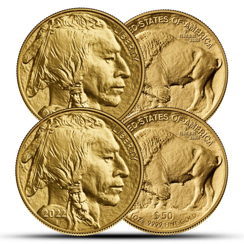American Gold Buffalo, several coins, both sides