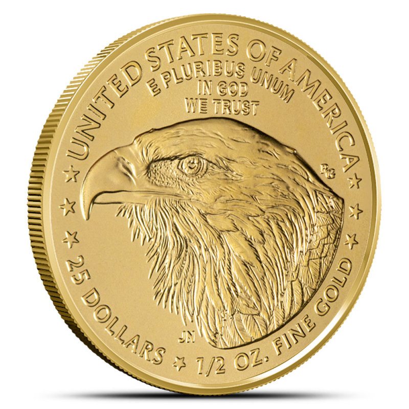American Gold Eagle (1/2 oz, Type 2 design), reverse (back)