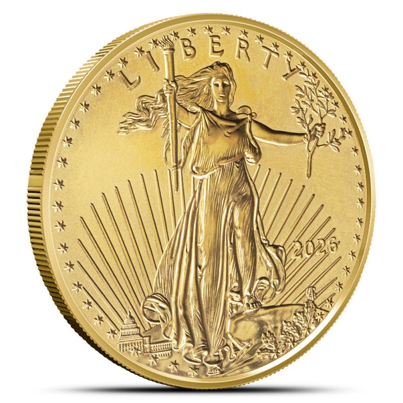 American Gold Eagle (1/4 oz), obverse (front)