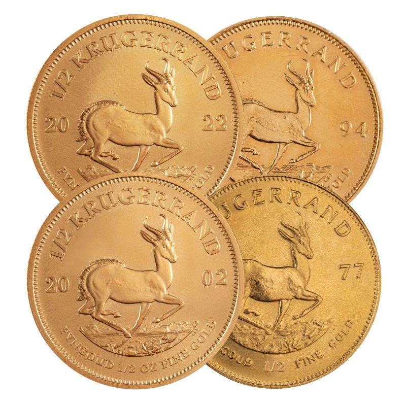 South African Gold Krugerrand (1/2 oz), obverse (front)