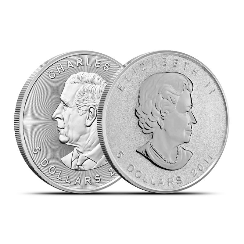 Canadian Silver Maple Leaf, obverse (front)